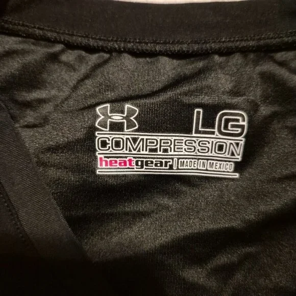 Under Armour women's size Large black Compression heat gear shirt 2 shirts - Picture 2 of 5